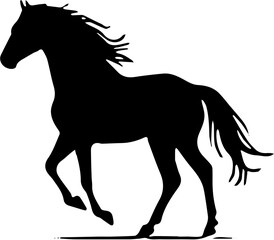 black horse vector illustration
