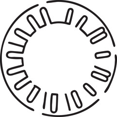 Loading Spinner Black Icon in Circular Minimal Style for Processing, Buffering, or System Activity