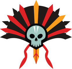 abstract background with red and yellow flowers