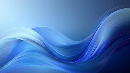 Fototapeta premium Blue Background with Smooth Curves and Subtle Wave Patterns – Elegant Abstract High-Resolution Design for Presentations and Motion Graphics