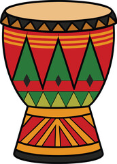 Colorful Tribal Drum Design