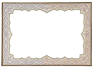 Elegant Decorative Frame with Intricate Geometric Patterns and Soft Colors