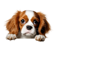  Canine Contemplating Sign. White or PNG Transparent Background.