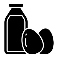 Modern design icon of milk with eggs