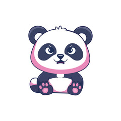 Cute Panda Silhouette vector Illustrations