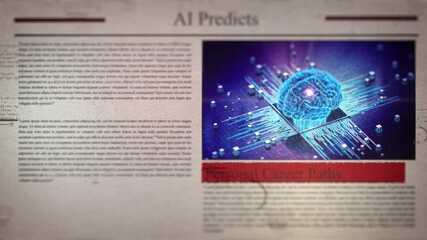 AI Predicts Personal Career Paths newspaper-style headline titles