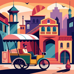 retro bicycle in the city