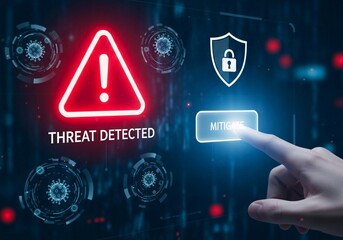 Cyber Threat Detected: Real-Time Alert and Mitigation Interface