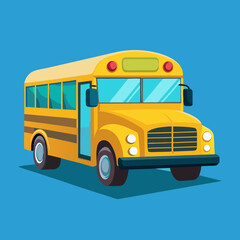 school bus on white background