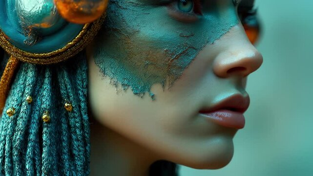 An ethereal and striking portrait of an other worldly figure