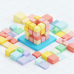 Fototapeta premium Colorful Geometric Arrangement