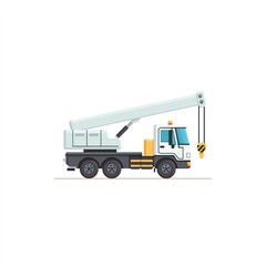 Powerful Crane Truck Ready for Action, Efficient Lifting Solutions, Modern Design, Heavy-Duty Vehicle