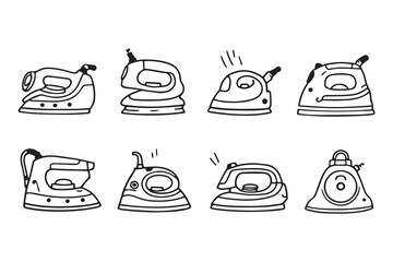 Iron line art and black color 