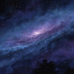 Obraz premium Stunning Cosmic Galaxy with Vibrant Colors and Twinkling Stars