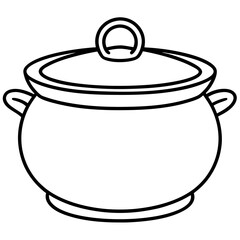 Heritage Pottery Outline Vector Design