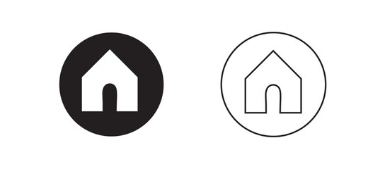 Home House Building Shelter Icon Set