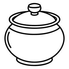 Heritage Pottery Outline Vector Design