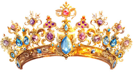 watercolor painting style Crowns smith forging