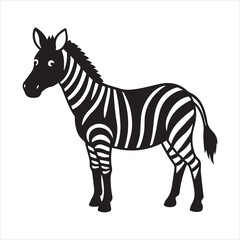 plain zebra vector illustration
