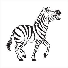plain zebra vector illustration