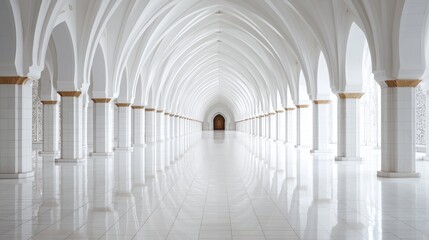 White Room with Repeating Arches and Pillars