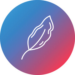 Feather Line Gradient Circle Background Icon