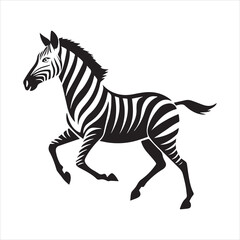 plain zebra vector illustration