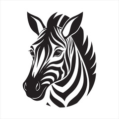 plain zebra vector illustration