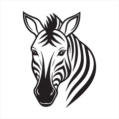 plain zebra vector illustration