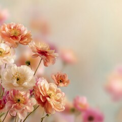 Obraz premium Delicate Floral Arrangement with Soft Petals and Gentle Hues