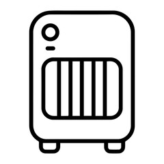 Vector icon heater on white background
Vector icon electricity