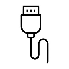 Vector icon hdmi cable on white background
Vector icon electricity