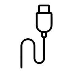 Vector icon type c cable on white background
Vector icon electricity