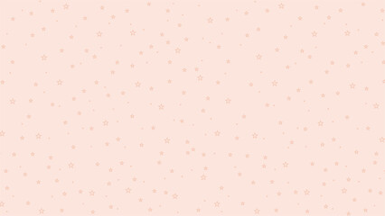 Seamless pink star pattern on soft pastel background. Cute celestial vector for nursery wall art, baby shower decoration, scrapbooking paper, kids fabric, and kawaii printable projects.