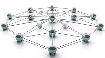 Abstract Network Connection Global Sphere Nodes