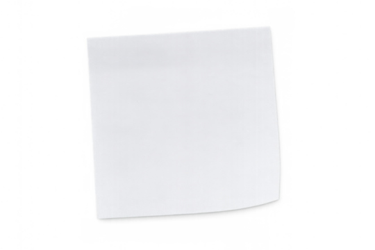 Blank white paper sheet hovering against transparent backdrop, ready for custom text insertion