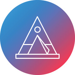 Tipi Line Gradient Circle Background Icon © Circle Grid