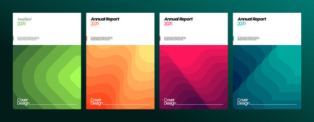Fototapeta premium Annual Report Cover Design Set
