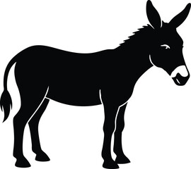 donkey silhouette, donkey silhouette vector illustration 