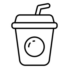 An editable design icon of takeaway drink