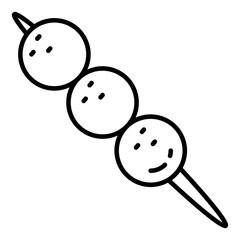 Trendy vector design of dango