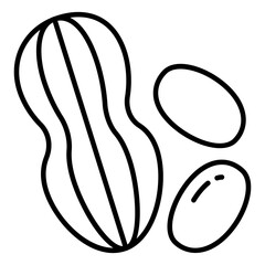 Modern design icon of peanut