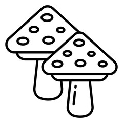 Premium download icon of mushroom