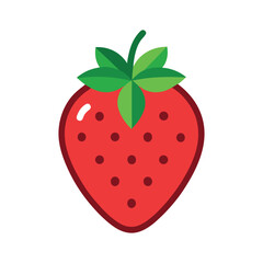Strawberry vector icon. Strawberry fruit vector illustration