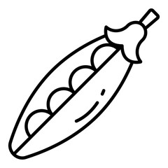 Premium design icon of pea isolated on white