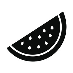 Watermelon sliced silhouette. Watermelon sliced silhouette vector illustration