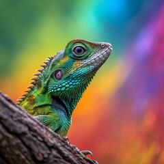 Obraz premium Spectrum Vision: The Eye of the Rainbow Phoenix