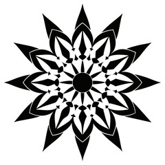 Sun-Inspired Mandala with Luminous Petals and Radiant Aura