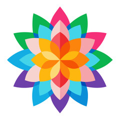 Obraz premium Monochrome Floral Mandala with Complex Symmetry and Pointed Tips