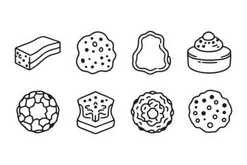 Sponge line art and black color